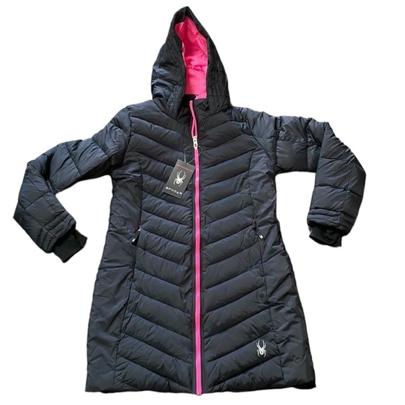 Spyder -  Girls’ Long Quilted Puffer Jacket - Picture 6 of 7